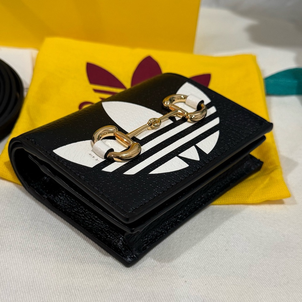 NEW✨GUCCI x ADIDAS 1955 Horsebit Wallet / Crossbody Mini Bag - Picture 10 of 16